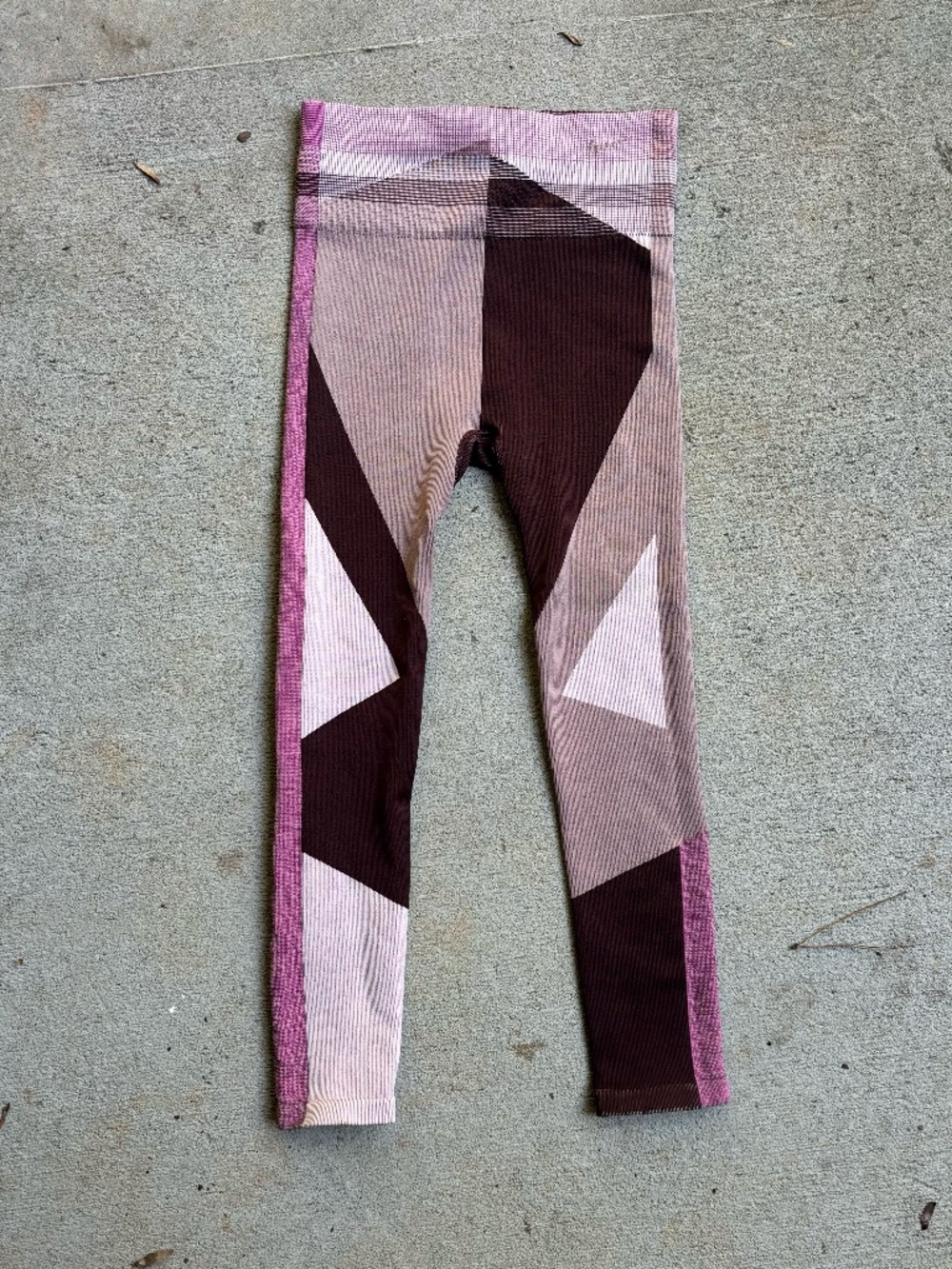 Nike Sculpt Lux Icon Clash Dry Leggings 7/8 Length Brown Pink Size Medium